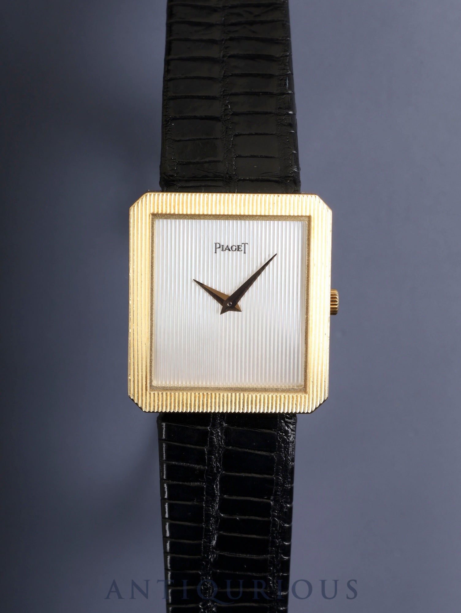 ピアジェ プロトコール 8154 クォーツ Cal.- 750YG 革 純正尾錠（750YG）ホワイトシェル文字盤 修理明細 ピアジェにてコンプリートサービス済み