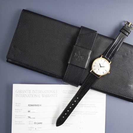 Vacheron Constantin Lille 92060 / 000J-4 Manual Winding Caliber 1014/2 750 Leather Strap with Genuine Buckle (750) Silver Roman Dial Case Warranty Card Overhauled