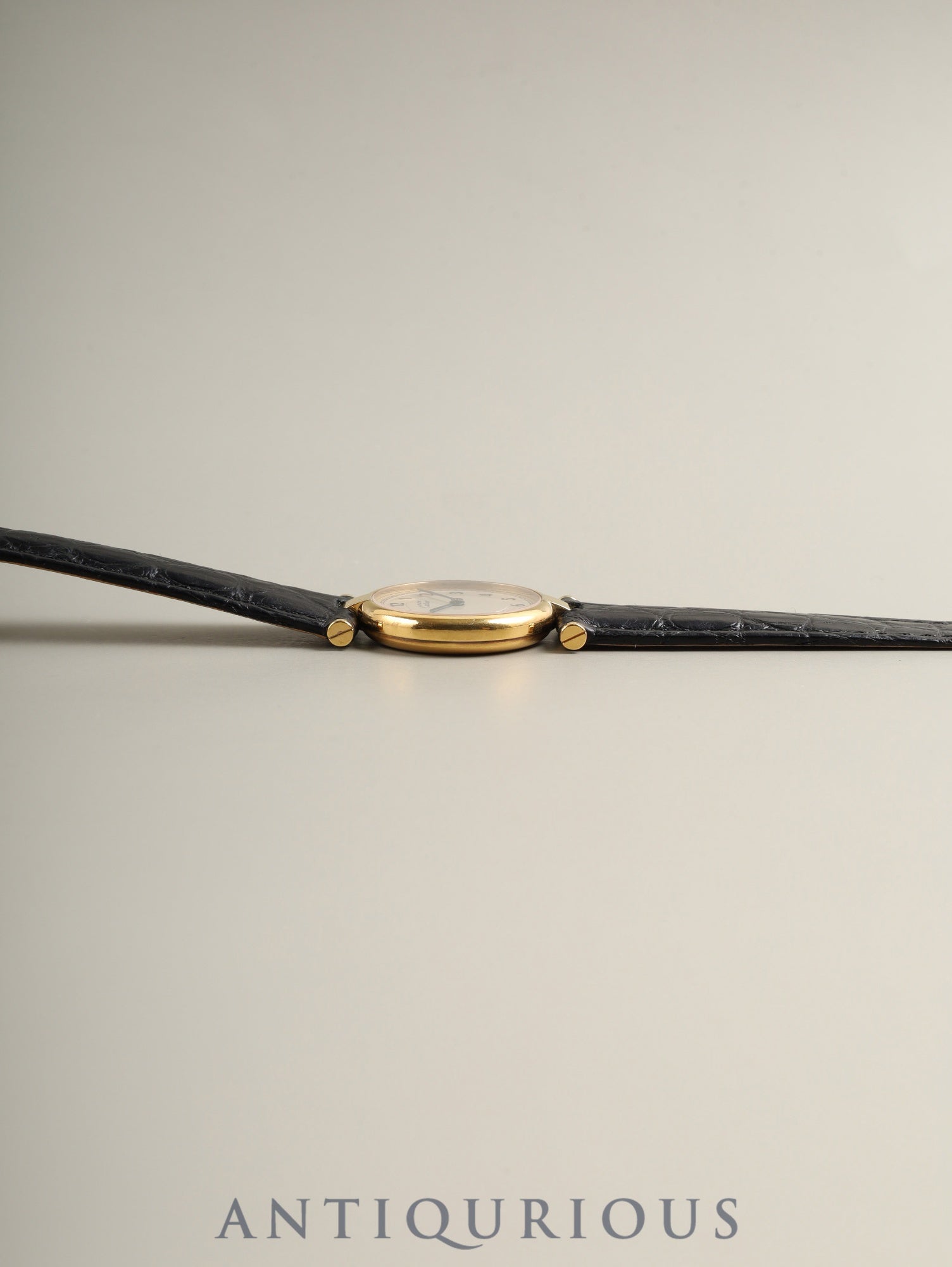 カルティエ マスト ヴァンドーム VLC SM W1002154 / 590004 クォーツ Cal.690 SV925 革 純正Dバックル（GP） アラビア文字盤（SWISS表記）  オーバーホール済み