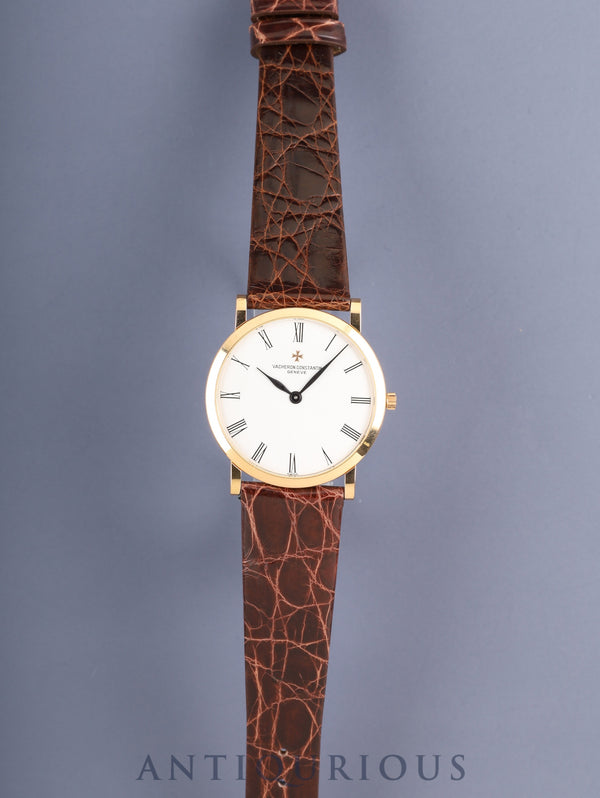 ヴァシュロン・コンスタンタン パトリモニー 33093 手巻き Cal.1003/1 750YG 革 純正ピンバックル（750YG）ホワイトローマン文字盤 オーバーホール済み