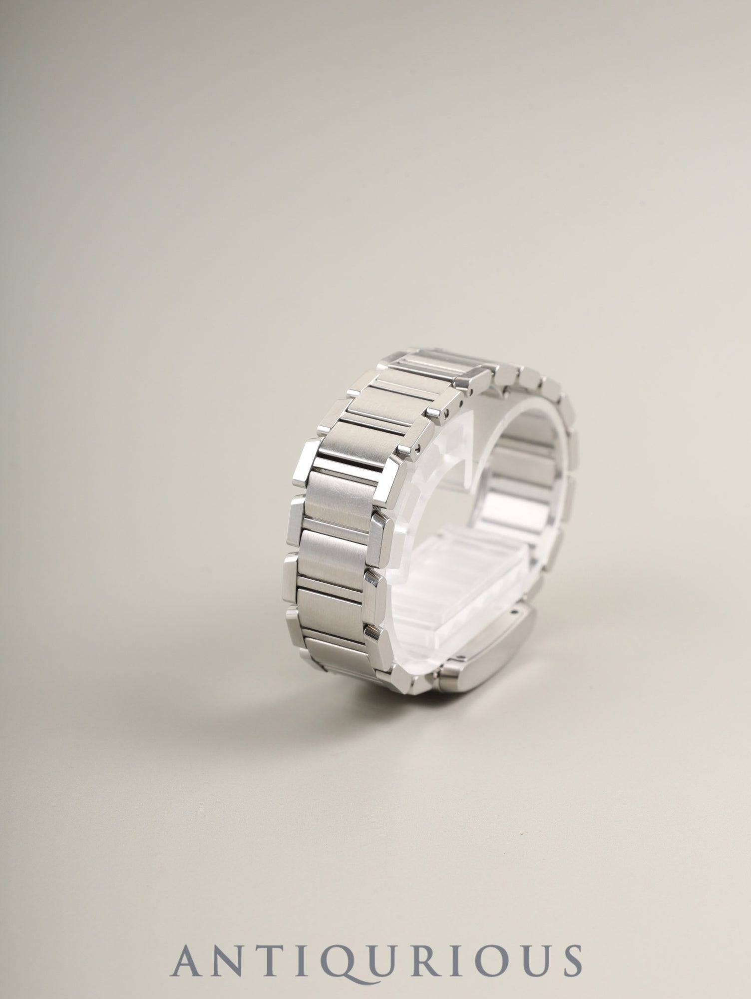 カルティエ タンクフランセーズ SM W51034Q3 / 2384 クォーツ Cal.057 SS SS ブルーシェル文字盤 オーバーホール済み