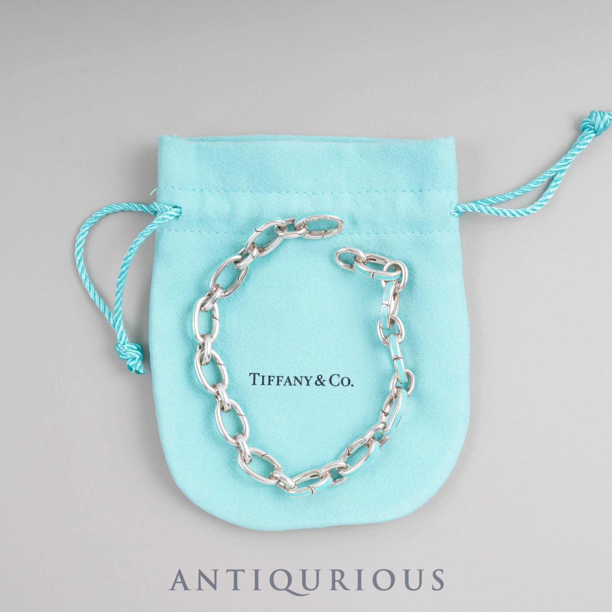 Tiffany bracelet clasping link SV925/enamel bag