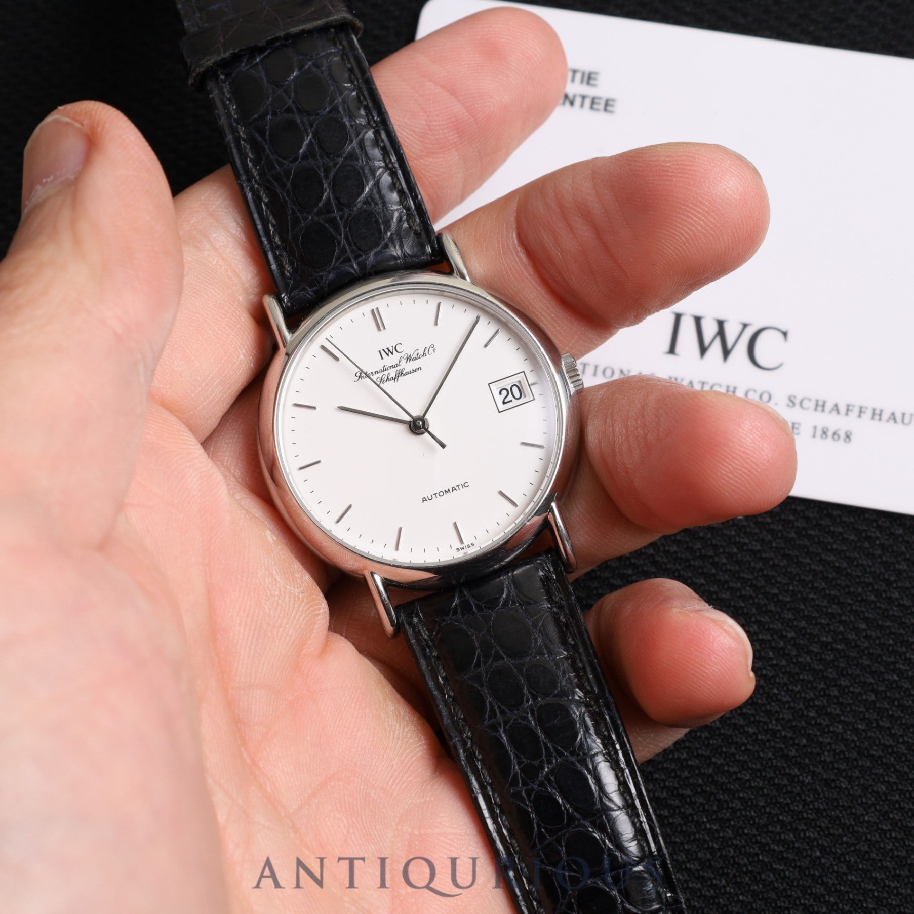 IWC アイダブリュシー PORTOFINO ポートフィノ IW351320 自動巻き Cal.30120 SS 純正ベルト 純正尾錠（SS）ホワイト文字盤 34mm 保証書（2004年）オーバーホール済み