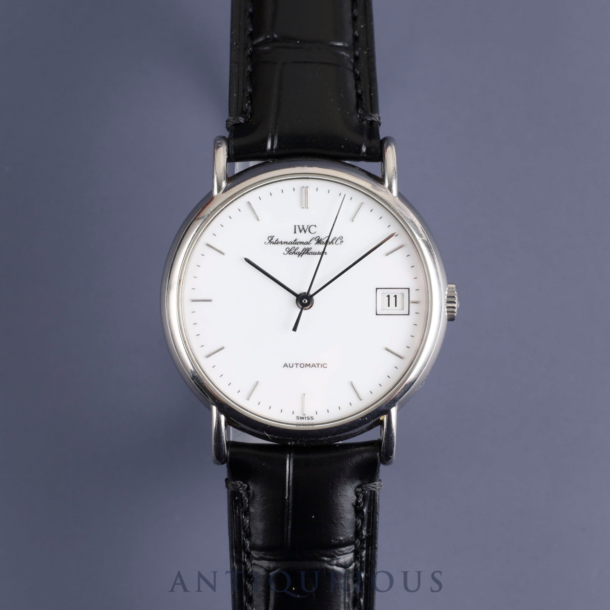 IWC Portofino 3513 Automatic Cal.37521 SS Leather Genuine Buckle (SS) White Dial Overhauled IWC