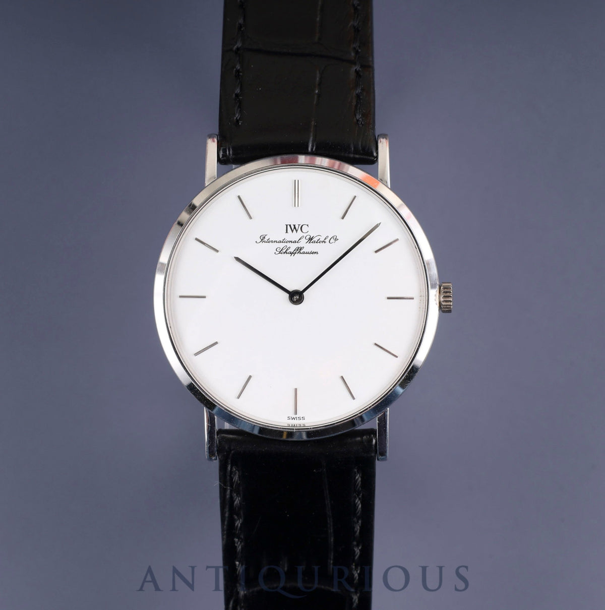 IWC ポートフィノ IW201003 手巻き Cal.1852 750 革 純正尾錠 (SS) ホワイト文字盤 オーバーホール済み アイダブリュシー