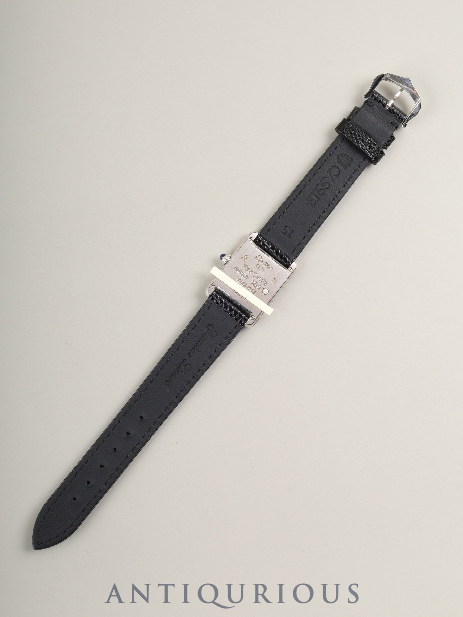 カルティエ マストタンク SM W1001543 / 6057002 クォーツ Cal.057 SV925 革 純正ピンバックル（SS）ホワイトローマン文字盤 （SWISS表記）オーバーホール済み