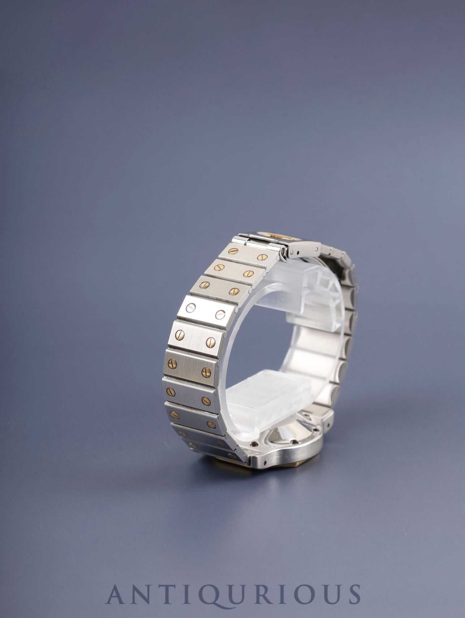 Cartier Santos Octagon LM 2966 Automatic Caliber ETA2671 Stainless Steel/Yellow Gold White Roman Dial Box and Booklet Overhauled