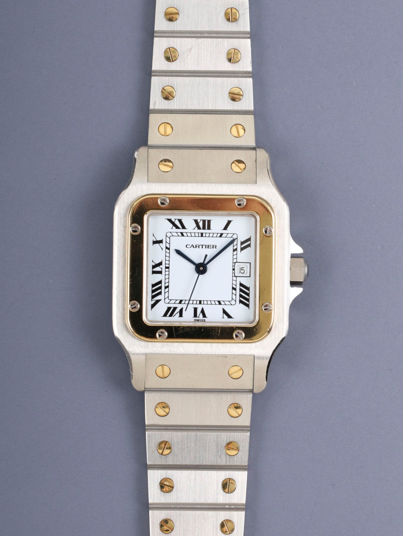 Cartier Santos Carrée LM 2961 Automatic Cal.077 (ETA2671) SS/YG SS/YG White Roman Dial (SWISS designation) Overhauled