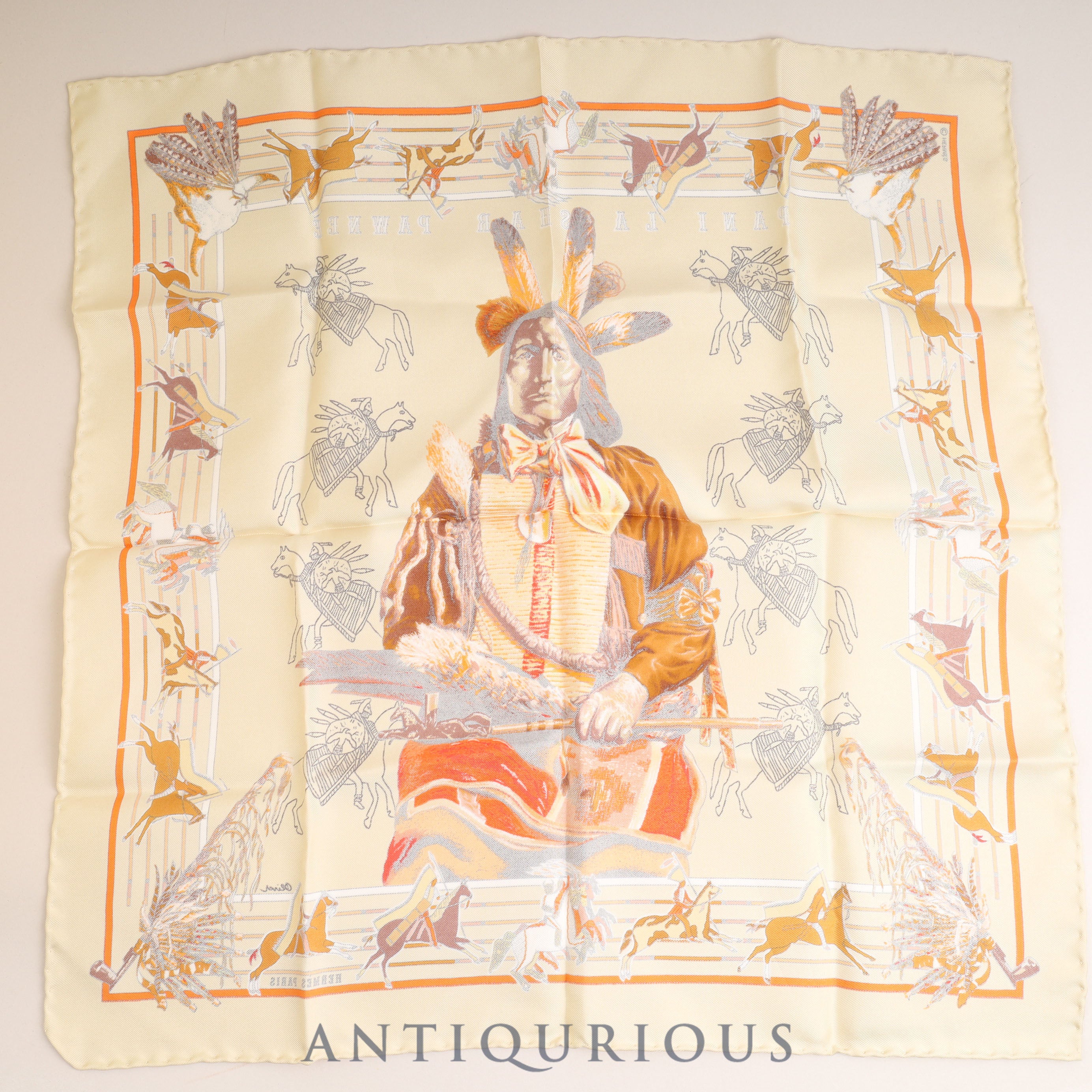 Hermes scarf Carre 45 PANI LA SHAR PAWNEE