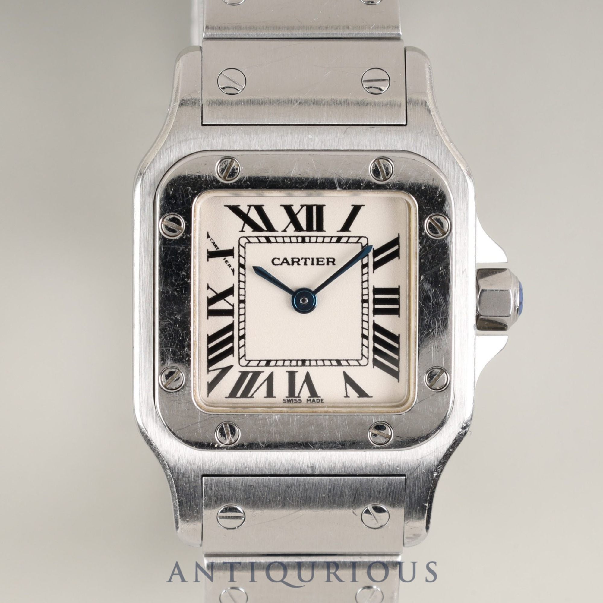 カルティエ  サントス ガルベ SM W20056D6/1565 クォーツ Cal.157 SS SS ホワイトローマン文字盤 箱 DVD 冊子 保証書（2009年）オーバーホール済み