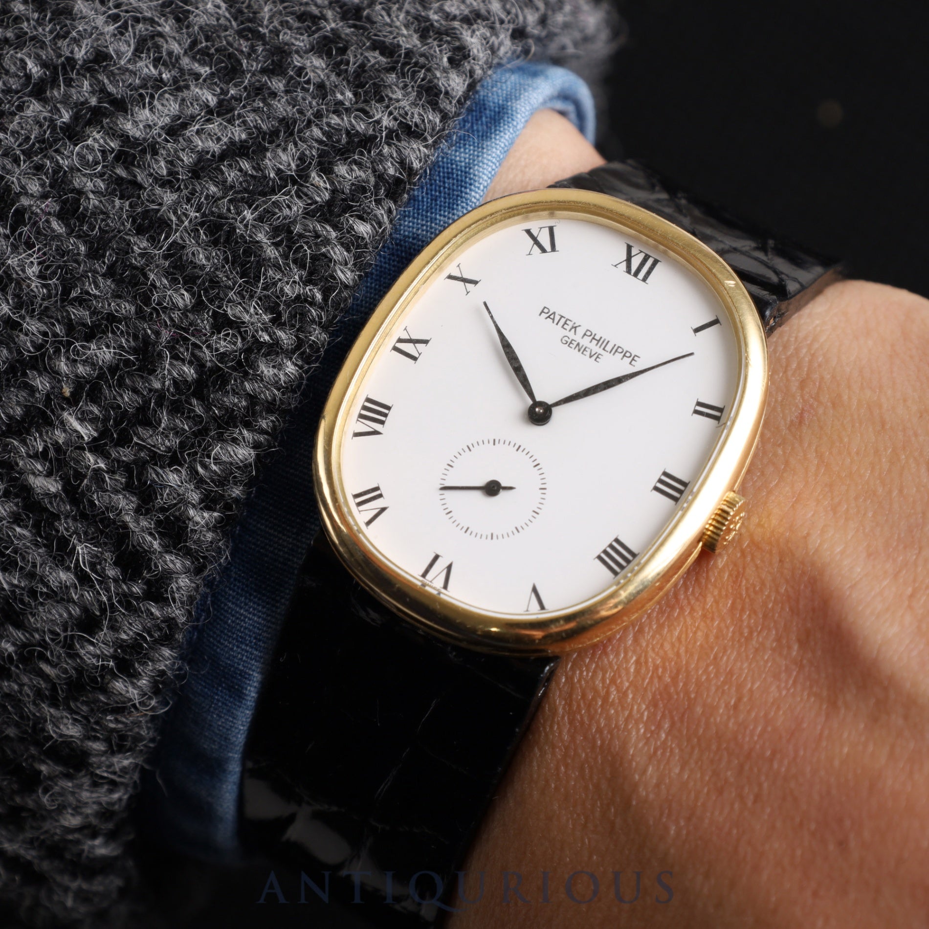 Patek Philippe Golden Ellipse 3948 Manual winding Cal.215 750 Leather Genuine buckle (750) White dial Overhauled