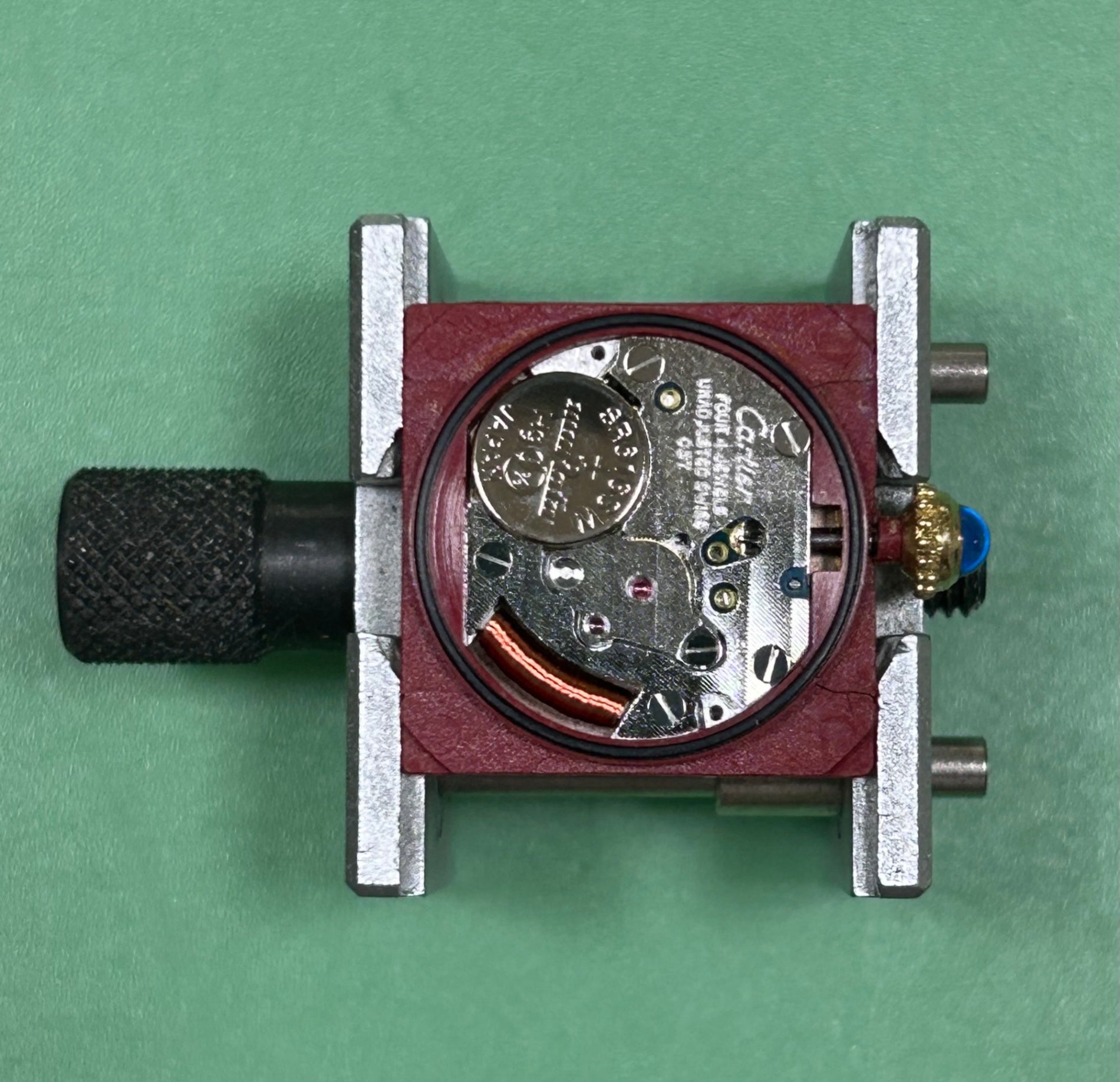 カルティエ マストタンク SM 5057001 クォーツ Cal.057 SV925 革 純正尾錠（GP） ブラック飛びローマン文字盤 1982年頃～1995年頃 オーバーホール済み 新品仕上げ済み