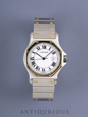 Cartier Santos Octagon LM 2966 AC17.99gr Automatic Movement Stainless Steel x Yellow Gold Stainless Steel x Yellow Gold White Roman Dial Box Warranty Card (1982) Repair Details (Printed) Tag Completely serviced (full maintenance) at a Cartier boutique