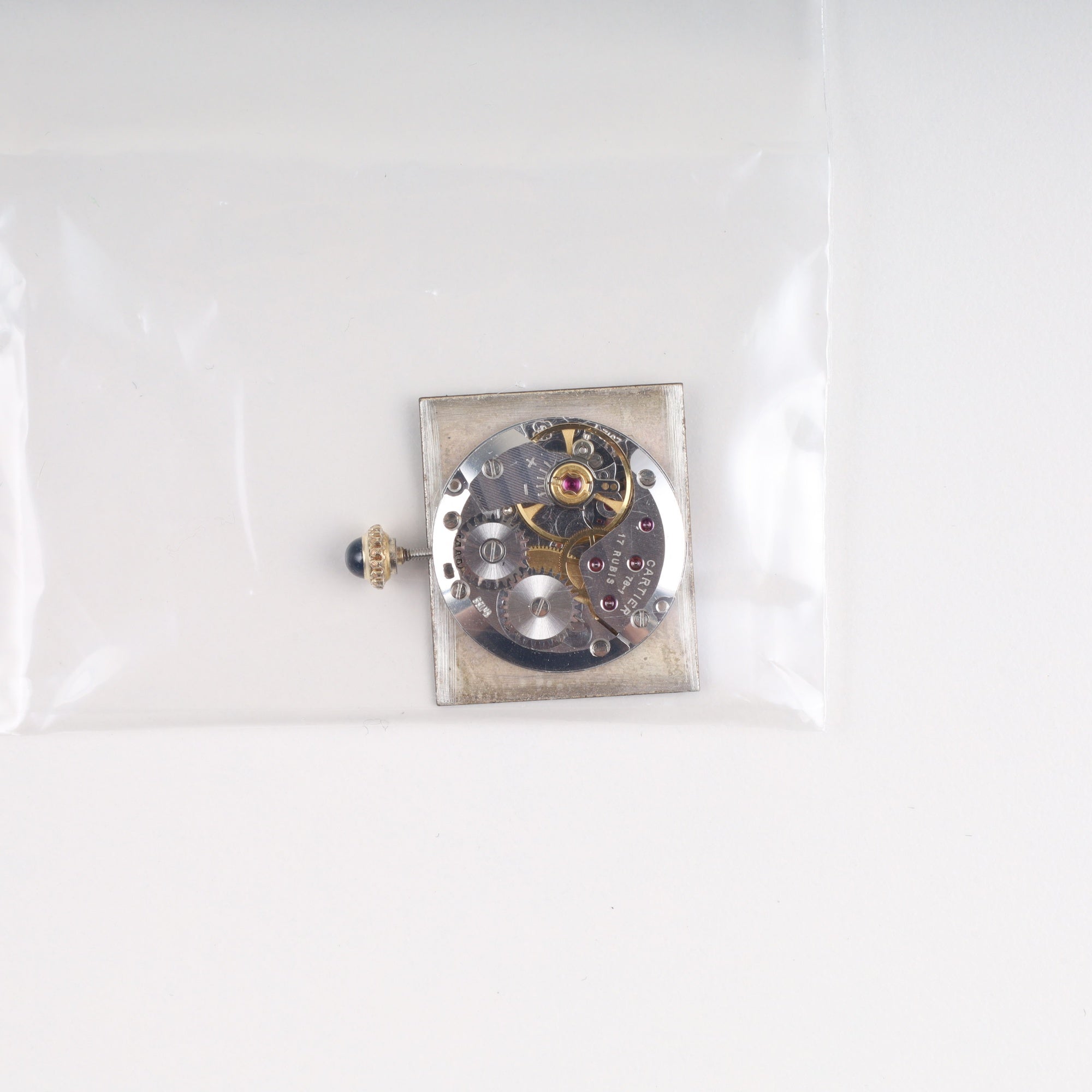 カルティエ マストタンク LM 手巻き Cal.78-1 SV925 革 純正尾錠（GP） マホガニー文字盤 オーバーホール済み 新品仕上げ済み