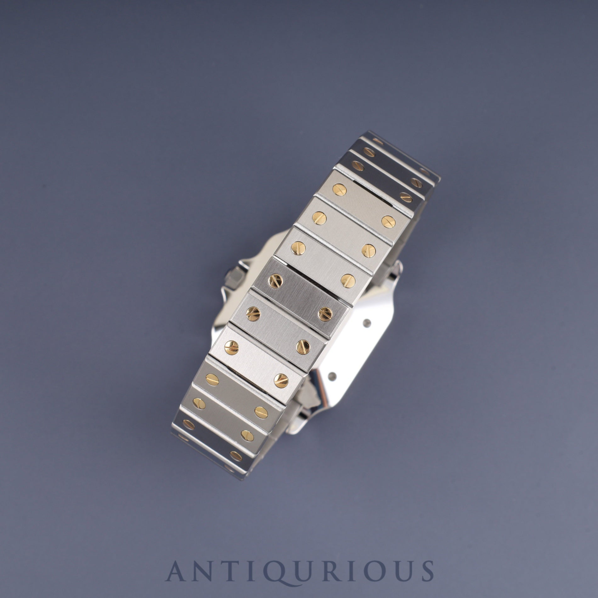 Cartier Santos Galbee LM 81036283 / 1553 Automatic, Stainless Steel/Yellow Gold, White Roman Dial, Fully Serviced at a Cartier Boutique