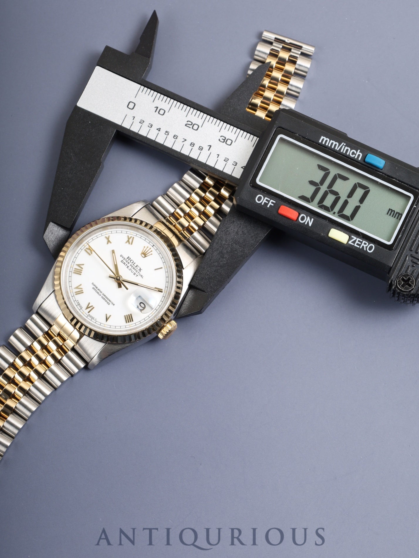 ロレックス デイトジャスト 16233 自動巻き Cal.3135 SS/YG SS/YG ホワイトローマン文字盤 S番台（1993年）保証書（1994年） オーバーホール済み