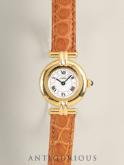 Cartier Must Colisée W1009954 / 1902 Quartz Cal.690 SV925 Leather Genuine D-Buckle (GP) White Roman Dial (SWISS marking) Overhauled