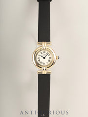 Cartier Must Colisee 590002 Quartz SV925 Leather Genuine Buckle (GP) Ivory Roman Dial 24mm Box Booklet Warranty (1996) Complete Service (Full Maintenance) at a Cartier Boutique