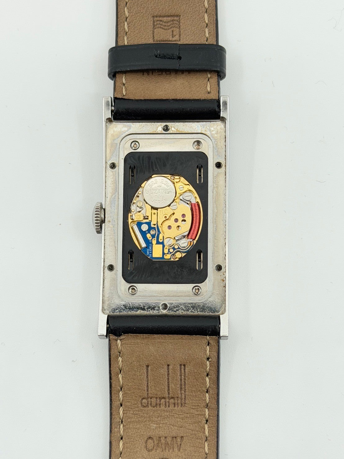 ダンヒル ウェイファー 8036 クォーツ Cal.ETA E03.001 SS 革 純正尾錠（SS） ホワイト文字盤  箱 説明書 保証書（無記載）純正ベルト オーバーホール済み