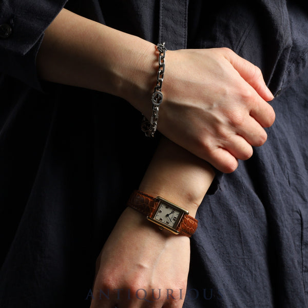 カルティエ マストタンク SM W1008354 / 1613 クォーツ Cal.057 SV925 革 純正Dバックル（GP） 飛びアラビアCC文字盤 オーバーホール済み