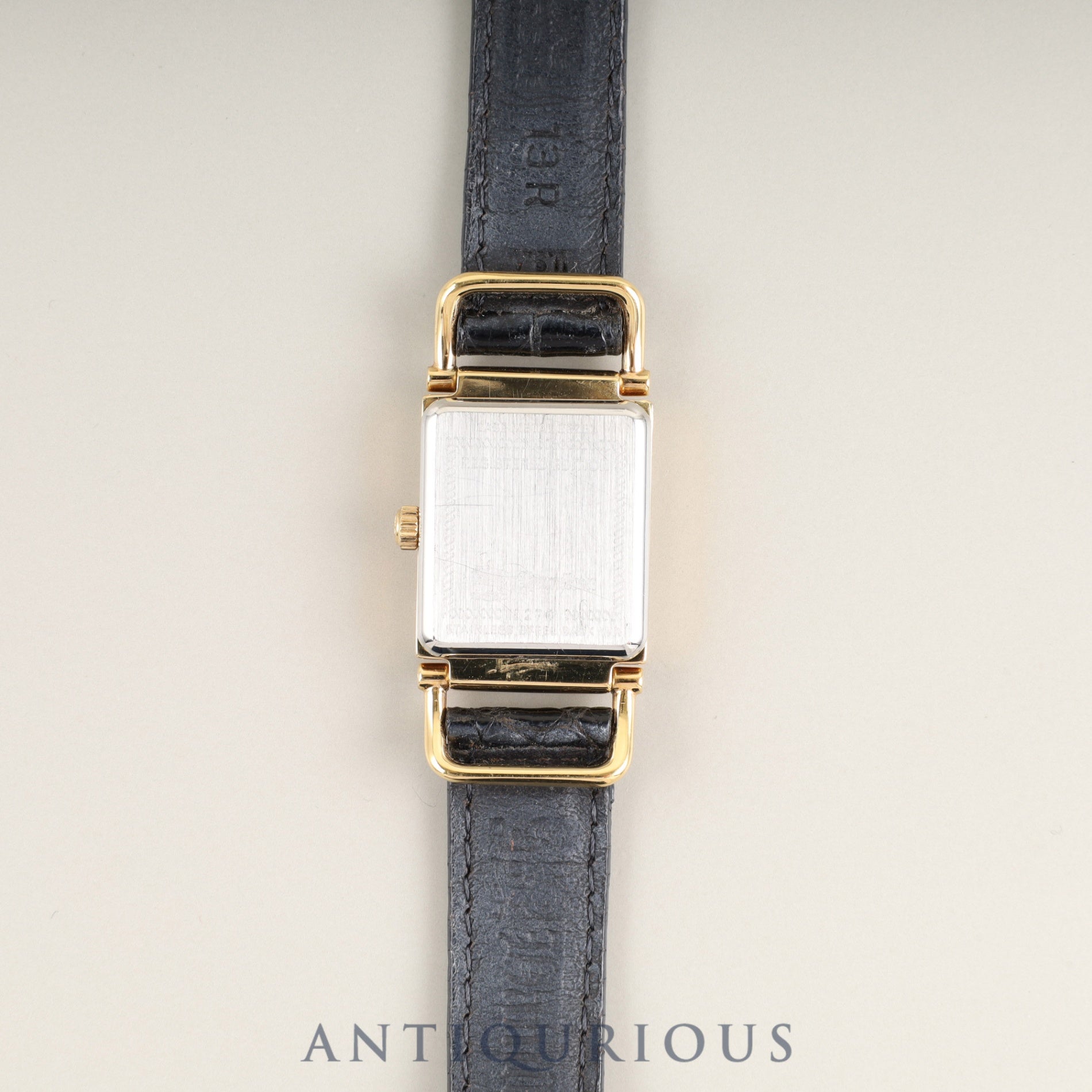 Hamilton Wilshire 6270 Quartz Caliber 980.153 Stainless Steel Watch with Genuine Leather Strap, Aftermarket Buckle (GP), Champagne Gold Dial, Overhauled