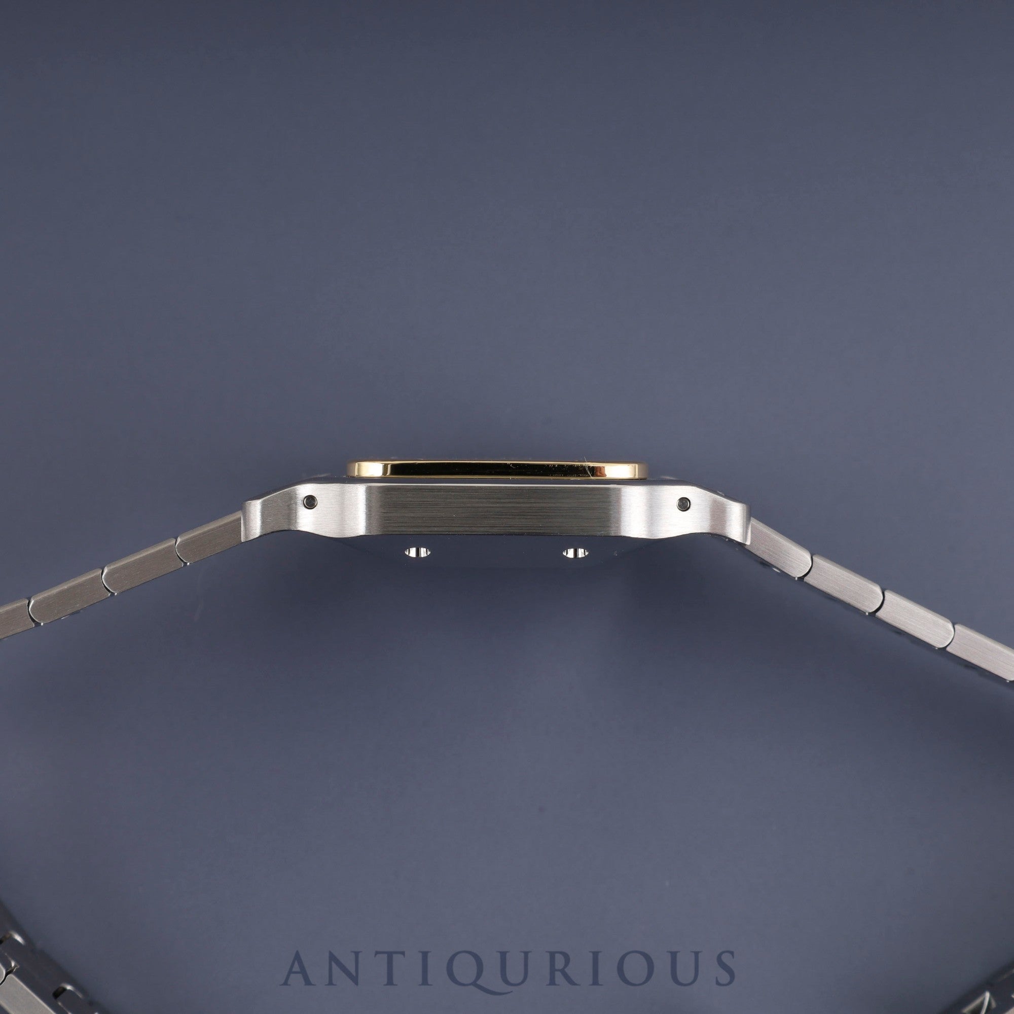 Cartier Santos Galbee LM 81036283 / 1553 Automatic, Stainless Steel/Yellow Gold, White Roman Dial, Fully Serviced at a Cartier Boutique