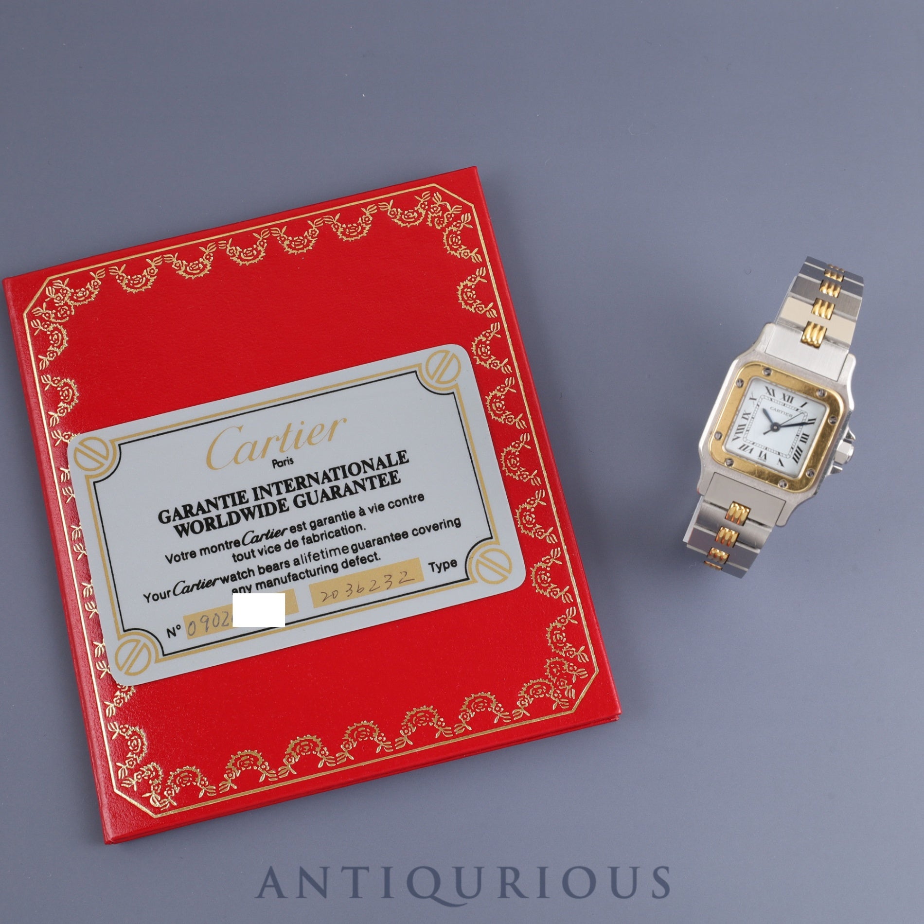 Cartier Santos Galbee SM AC14,30gr OR 0,750 2,80gr / 0902 Automatic SS/YG White Roman Dial Warranty (1988) Overhauled