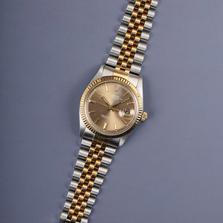 ロレックス デイトジャスト 1601/3 自動巻き Cal.1570 SS/YG SS/YG ゴーストシャンパン文字盤 30番台（1970年） オーバーホール済み