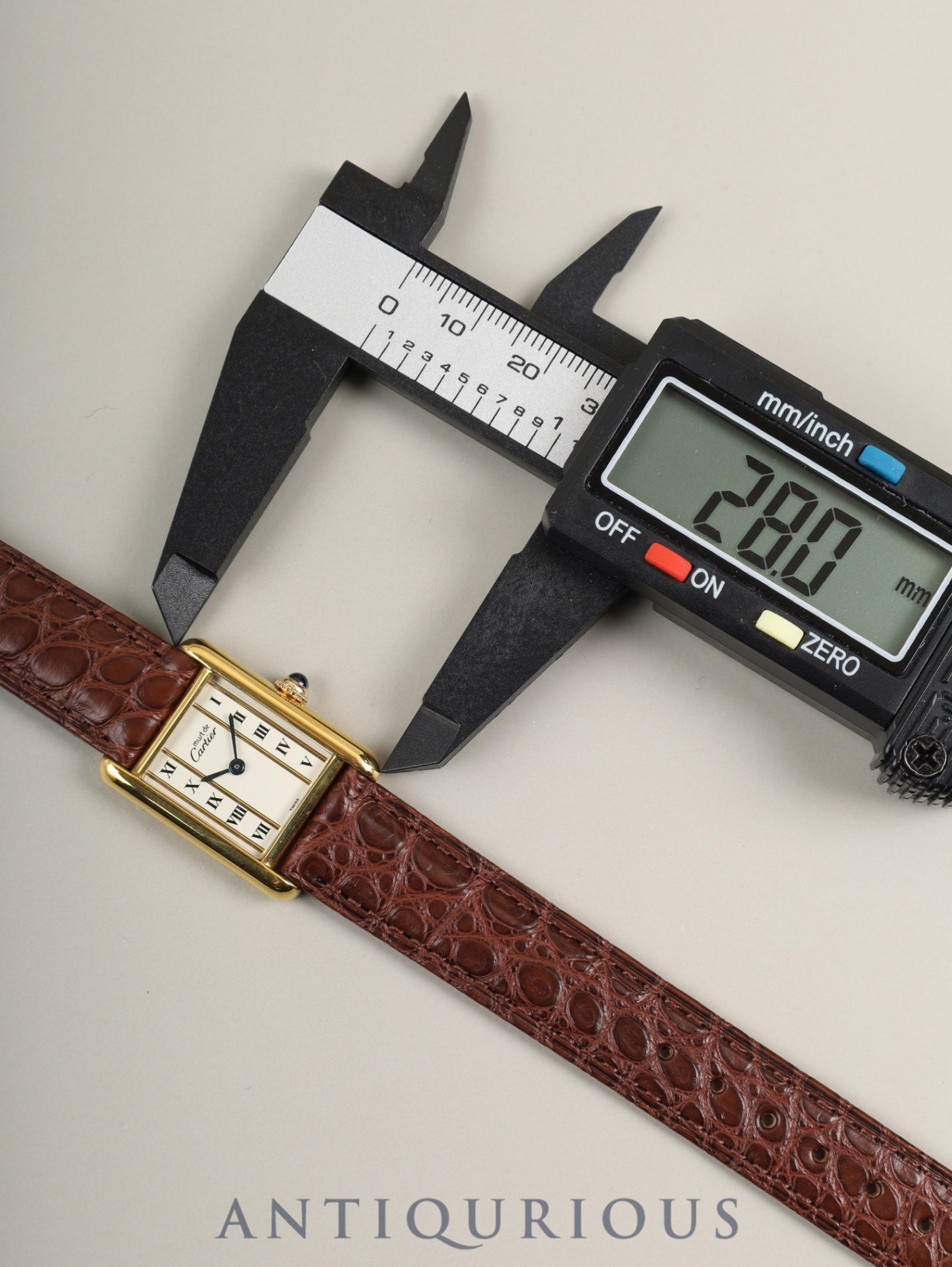 カルティエ マストタンク SM W1003053 / 5057001 クォーツ Cal.057 SV925 革 純正ピンバックル（GP）ストレートローマン文字盤（SWISS表記）オーバーホール済み