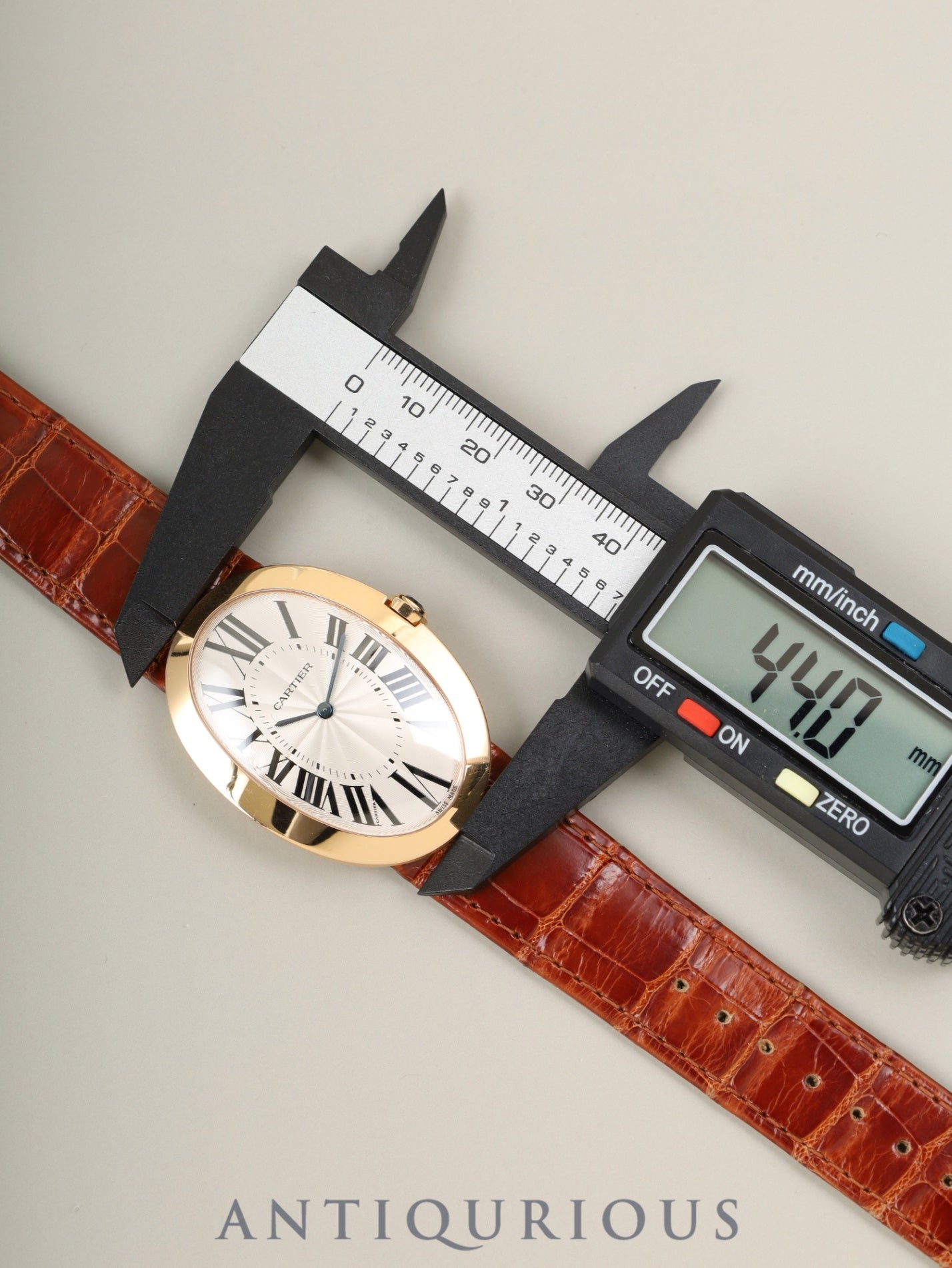 カルティエ ベニュワール LM W8000002 / 3033 手巻き Cal.430MC AU750 純正革ベルト 純正ピンバックル（AU750） ホワイトローマン文字盤 保証書（2012年）冊子 オーバーホール済み