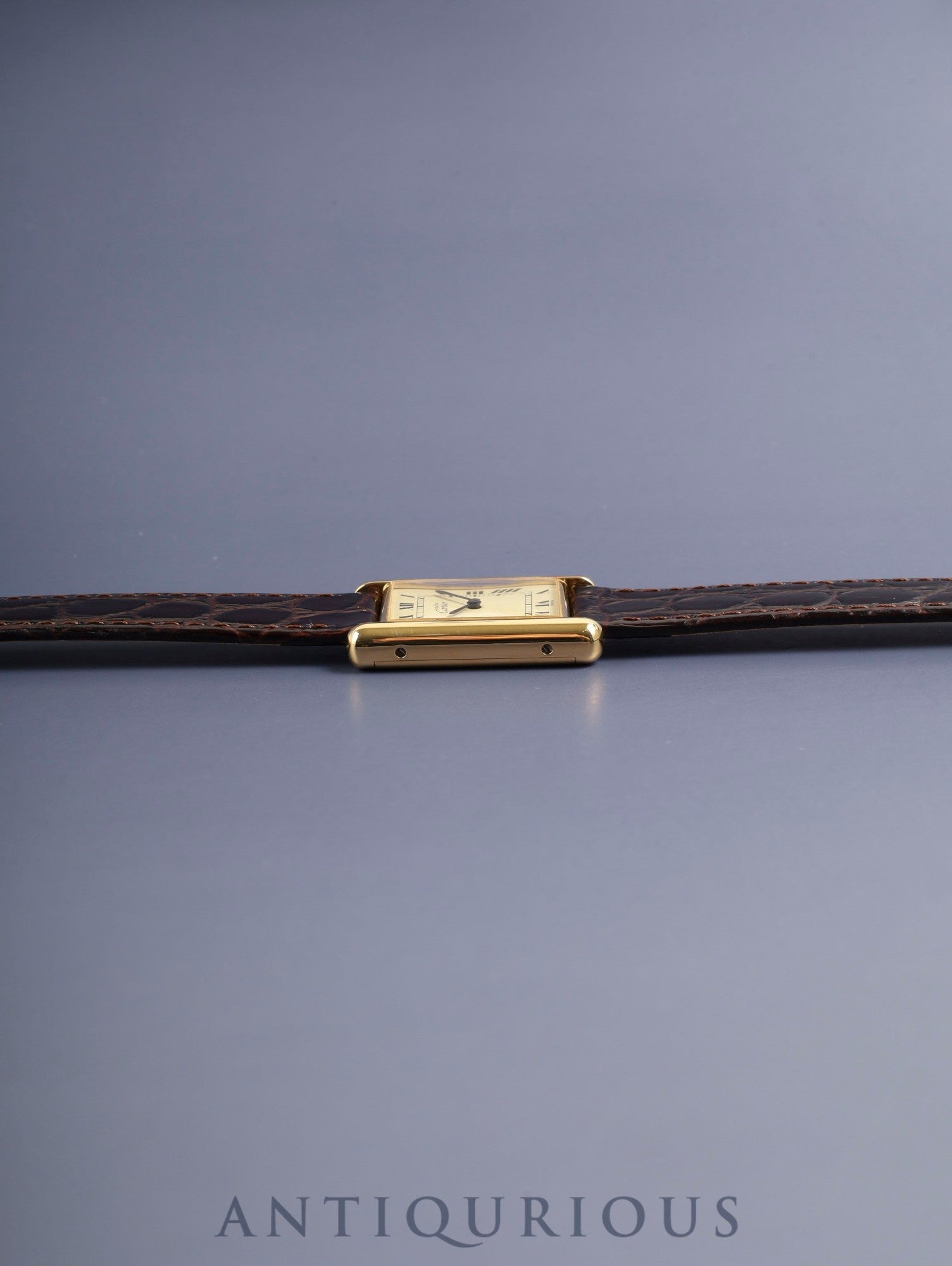 カルティエ マストタンク LM 6 手巻き Cal.78-1 SV925 革 純正ピンバックル（GP）アイボリー文字盤（SWISS表記） オーバーホール済み 新品仕上げ済み