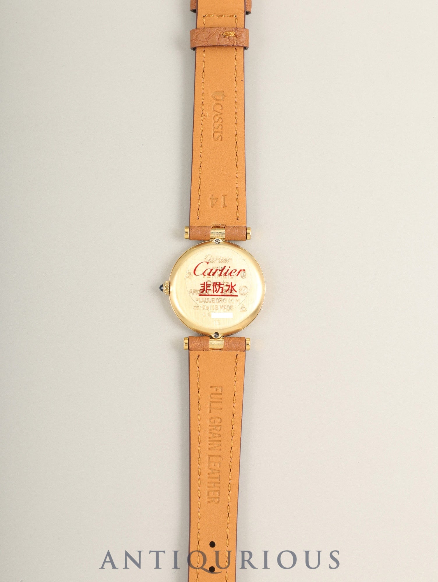 カルティエ マスト ヴァンドーム VLC SM 18 クォーツ Cal.81 SV925 革 純正尾錠（GP）フロントトリニティ文字盤 カルティエブティックにてコンプリートサービス（フルメンテナンス）済み