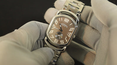Hermes Rally RA1.810 Quartz Cal.980.163 SS SS Gray Dial Box