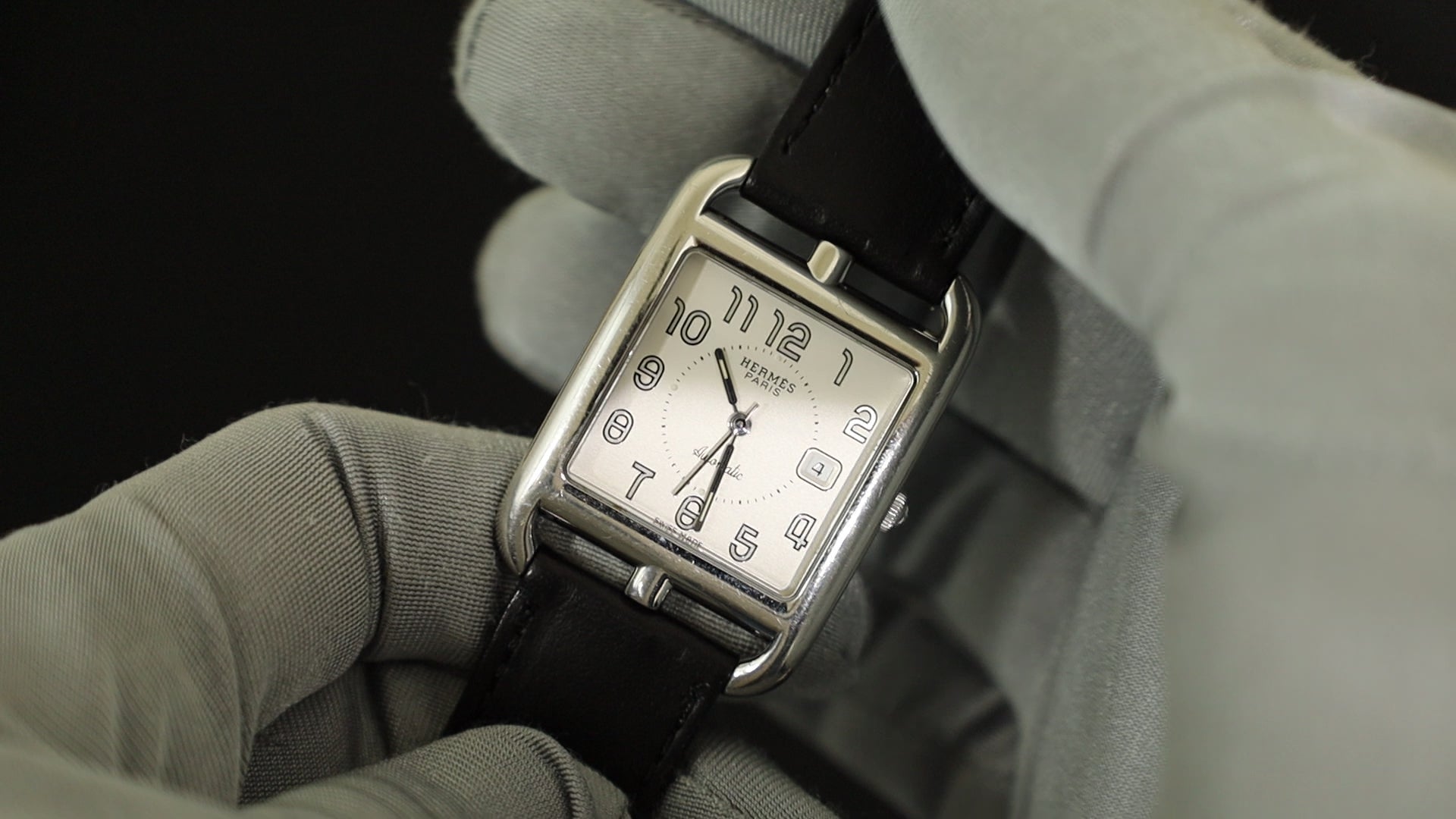 エルメス ケープコッド CC1.710 自動巻き SS 革 純正尾錠（SS