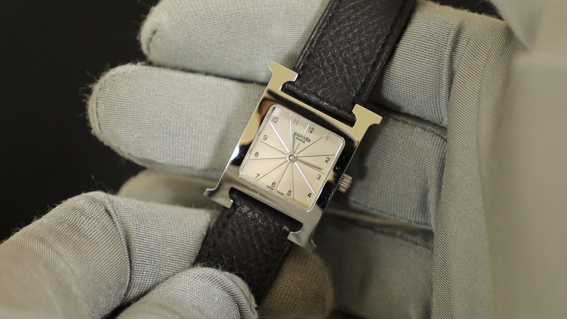 エルメス H WATCH Hウォッチ HH1.210 クォーツ Cal.901.001 SS 純正革