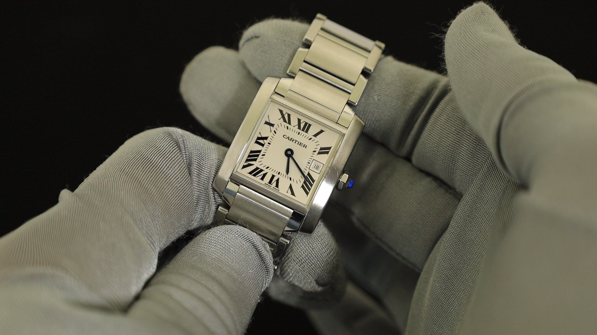 カルティエ タンクフランセーズ MM W51011Q3/2465 クォーツ Cal.175N