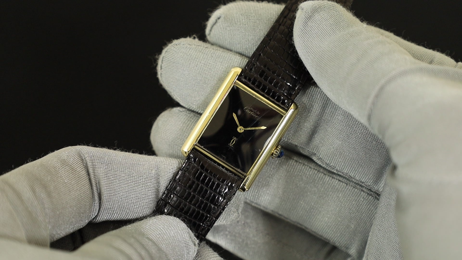 カルティエ マストタンク LM 手巻き Cal.78-1 SV925 純正革ベルト 純正