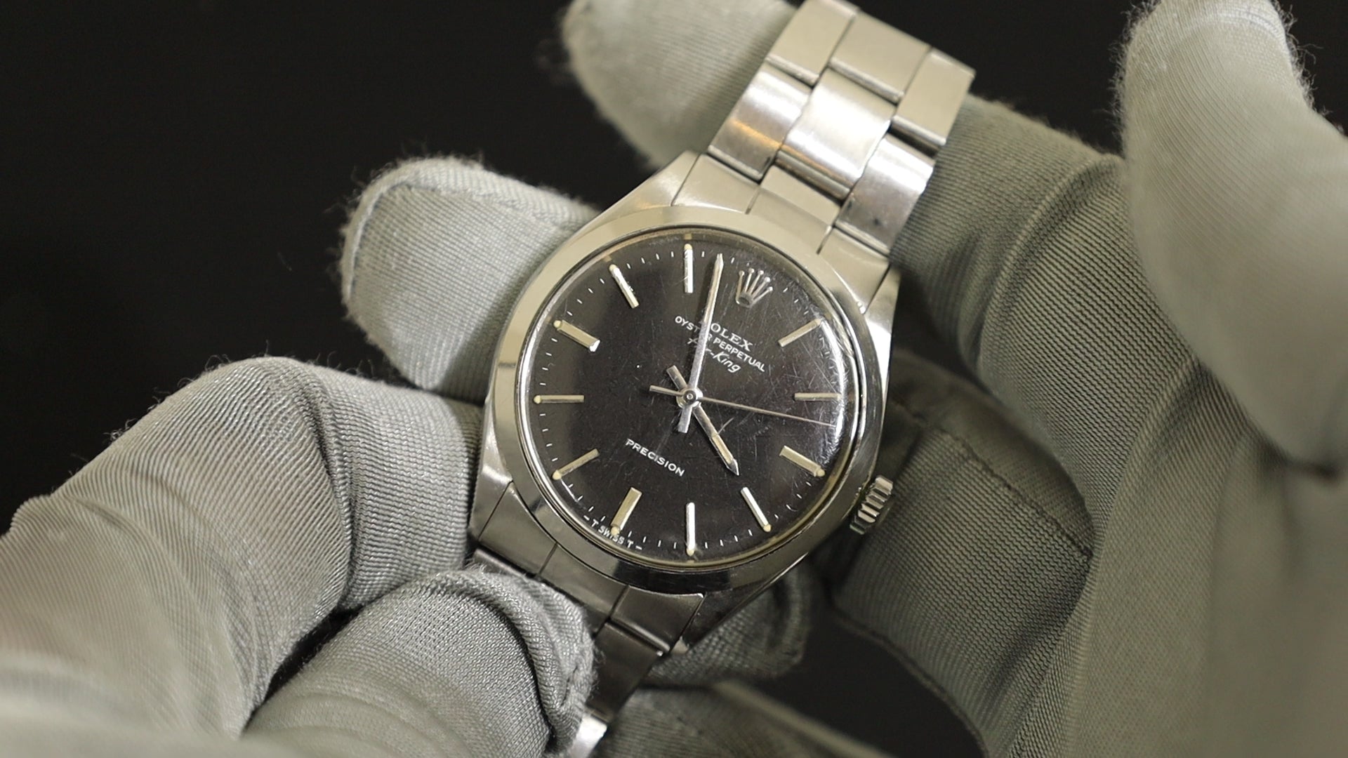 ROLEX エアキング　自動巻き腕時計 ロレックス エアキング 5500 自動巻き Cal.1520 SS SS シルバー文字盤