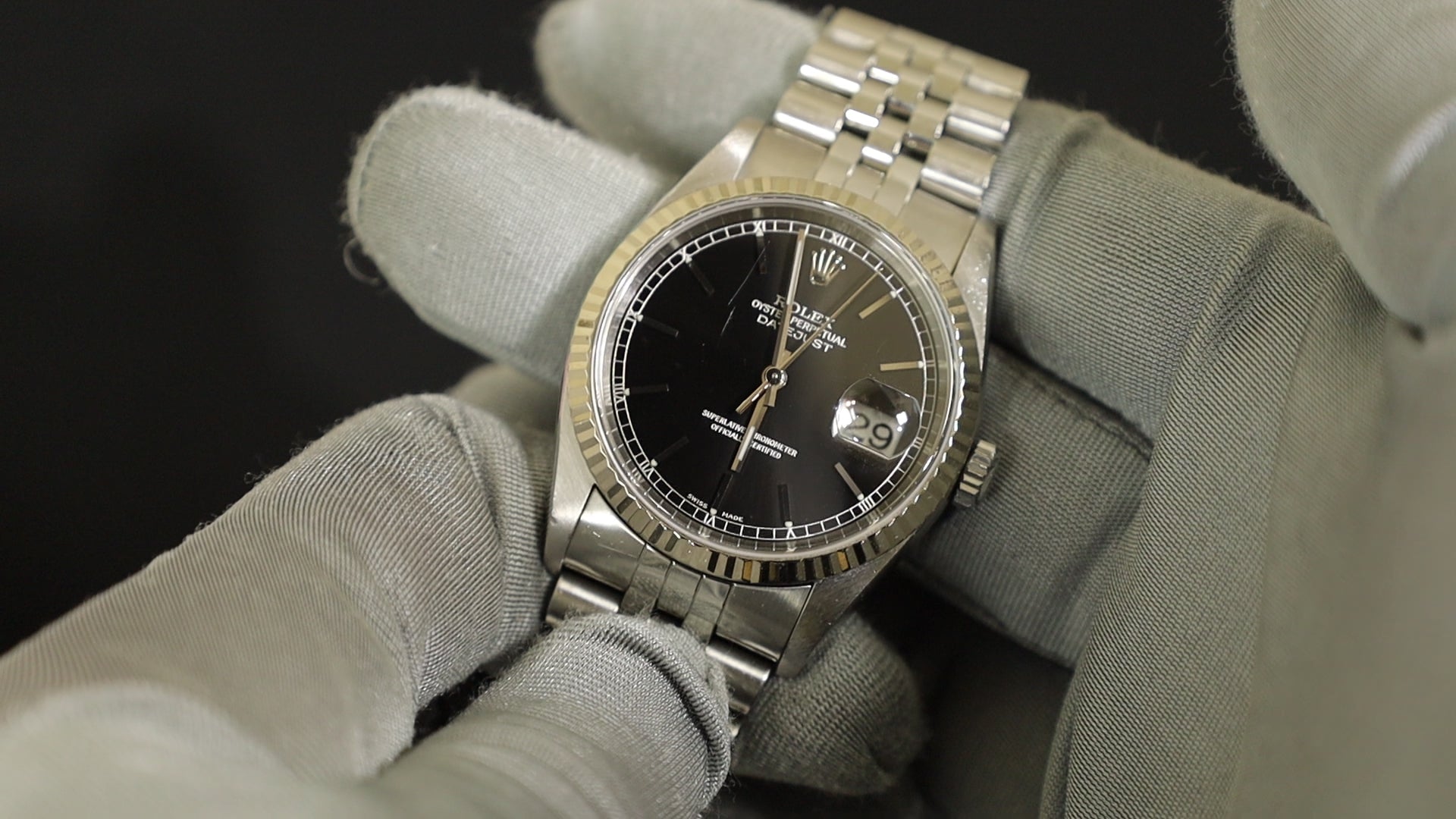 ロレックス デイトジャスト 16234 自動巻き Cal.3135 SS/WG SS