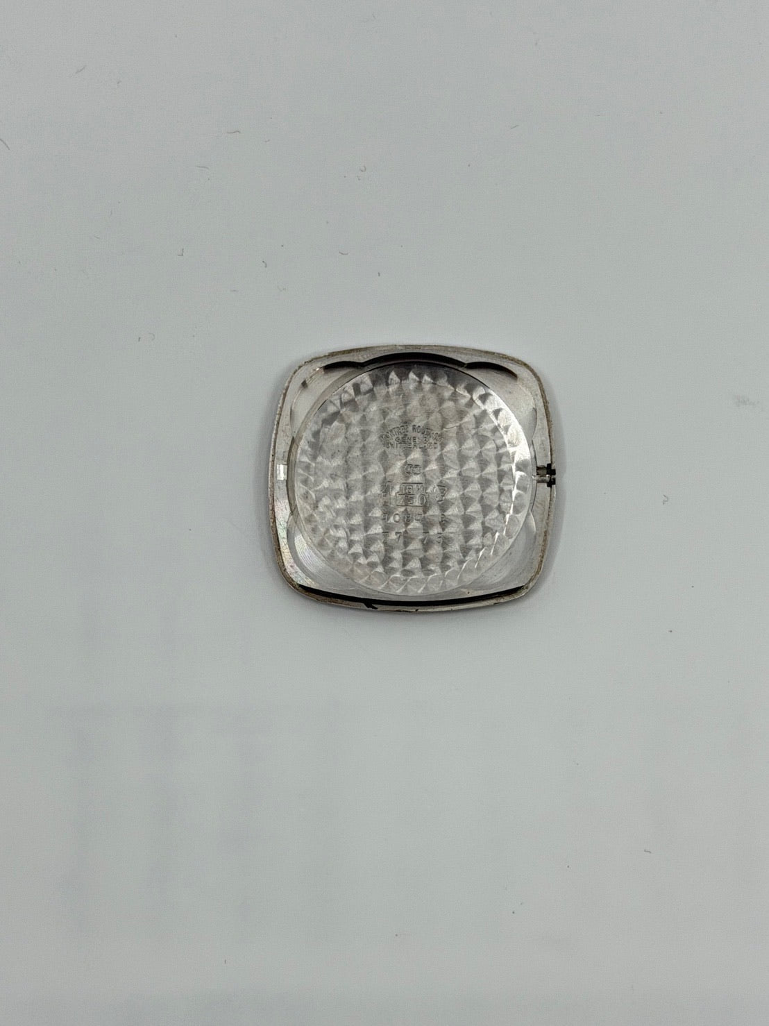 ロレックス チェリーニ 4084 手巻き Cal.1601 革 750WG 純正ピンバックル（SS）グレー3Pダイヤ文字盤 43番台（1975年）箱 保証書（1990年）オーバーホール済み