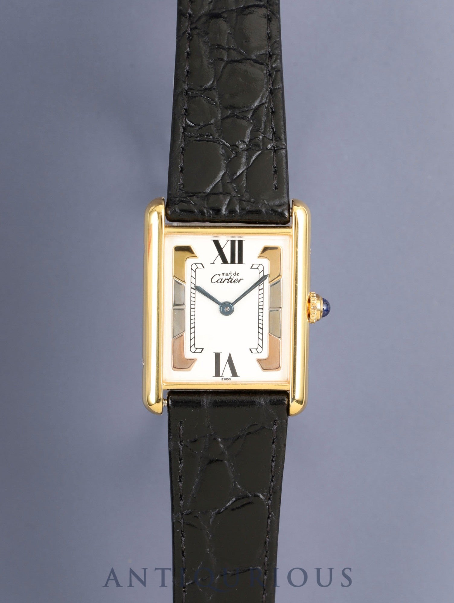 カルティエ マストタンク LM W1006254 /  590005 クォーツ Cal.90 SV925 革 純正ピンバックル（GP）サイドトリニティ文字盤（SWISS表記）オーバーホール済み 新品仕上げ済み