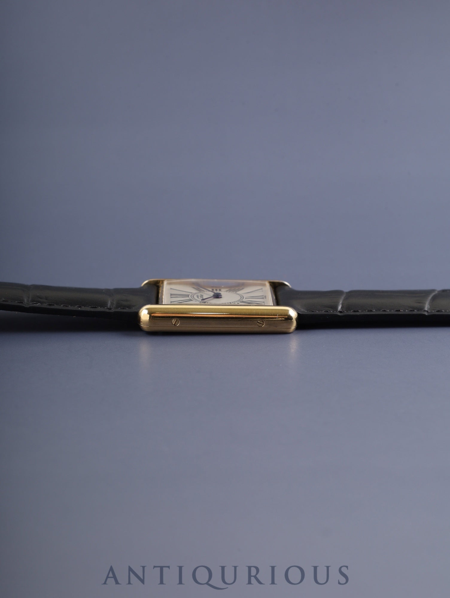 カルティエ マストタンク LM 590005 クォーツ Cal.90.06 SV925 革 純正Dバックル（GP） オパラン文字盤 箱 冊子 オーバーホール済み