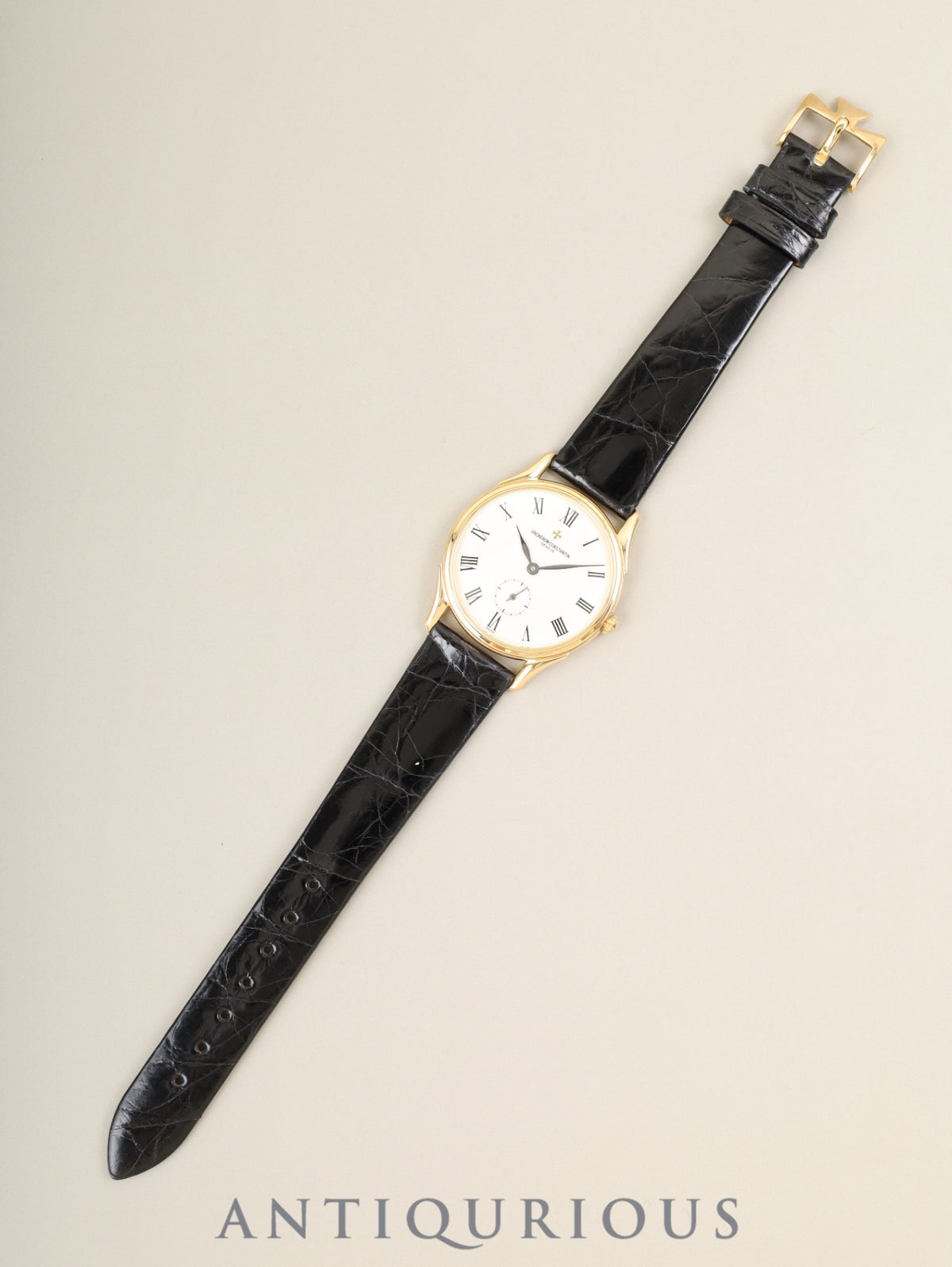 ヴァシュロン・コンスタンタン ジュビリー 92239/000J-004 手巻き Cal.1014/1 750YG 革 純正ピンバックル（750YG） ホワイトローマン文字盤（SWISS表記） 箱 ケース ・純正レザーベルト付き オーバーホール済み