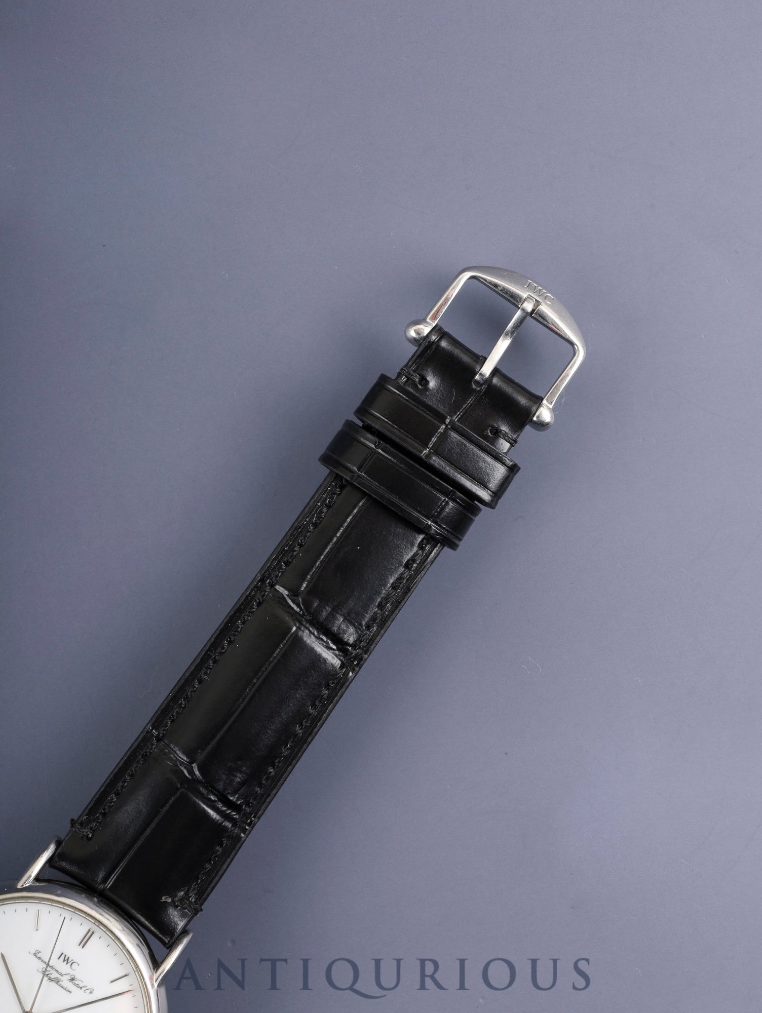 IWC Portofino IW351403 Automatic Caliber 37521 Stainless Steel Leather Strap with Genuine Stainless Steel Buckle, White Dial, Overhauled