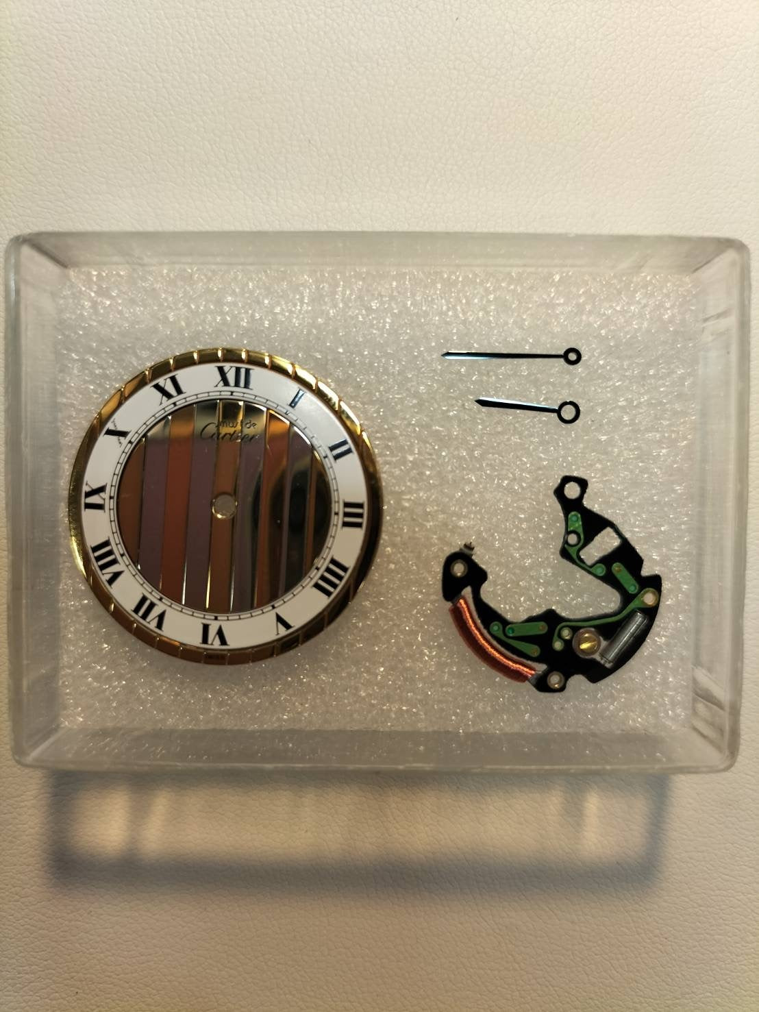 カルティエ マスト ヴァンドーム VLC LM 590003 クォーツ Cal.90 SV925 革 純正ピンバックル（GP） フロントトリニティ文字盤 オーバーホール済み