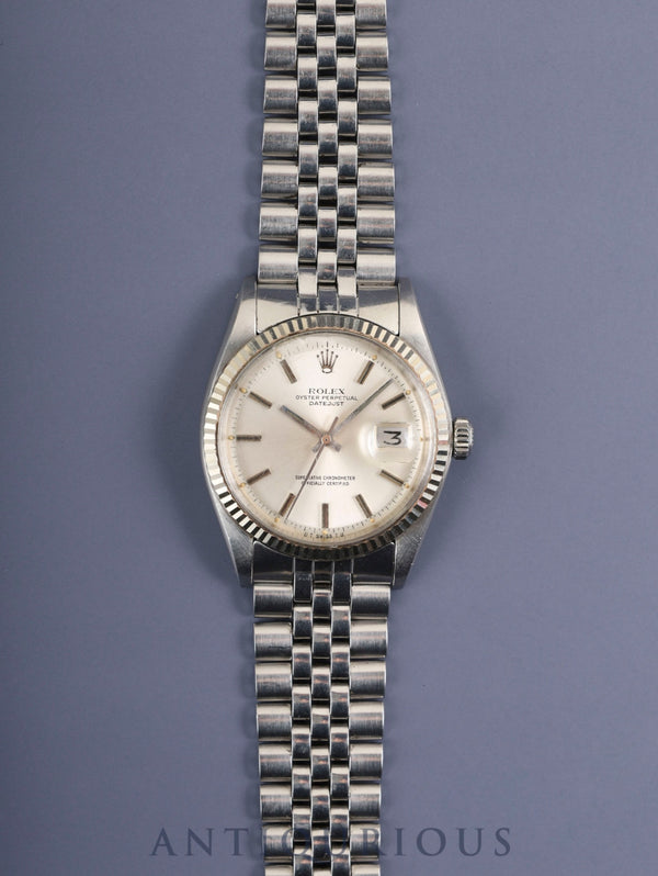 Rolex Datejust 1601 Automatic Caliber 1570 Stainless Steel/White Gold Stainless Steel Silver Dial No. 36 (1972) Overhauled