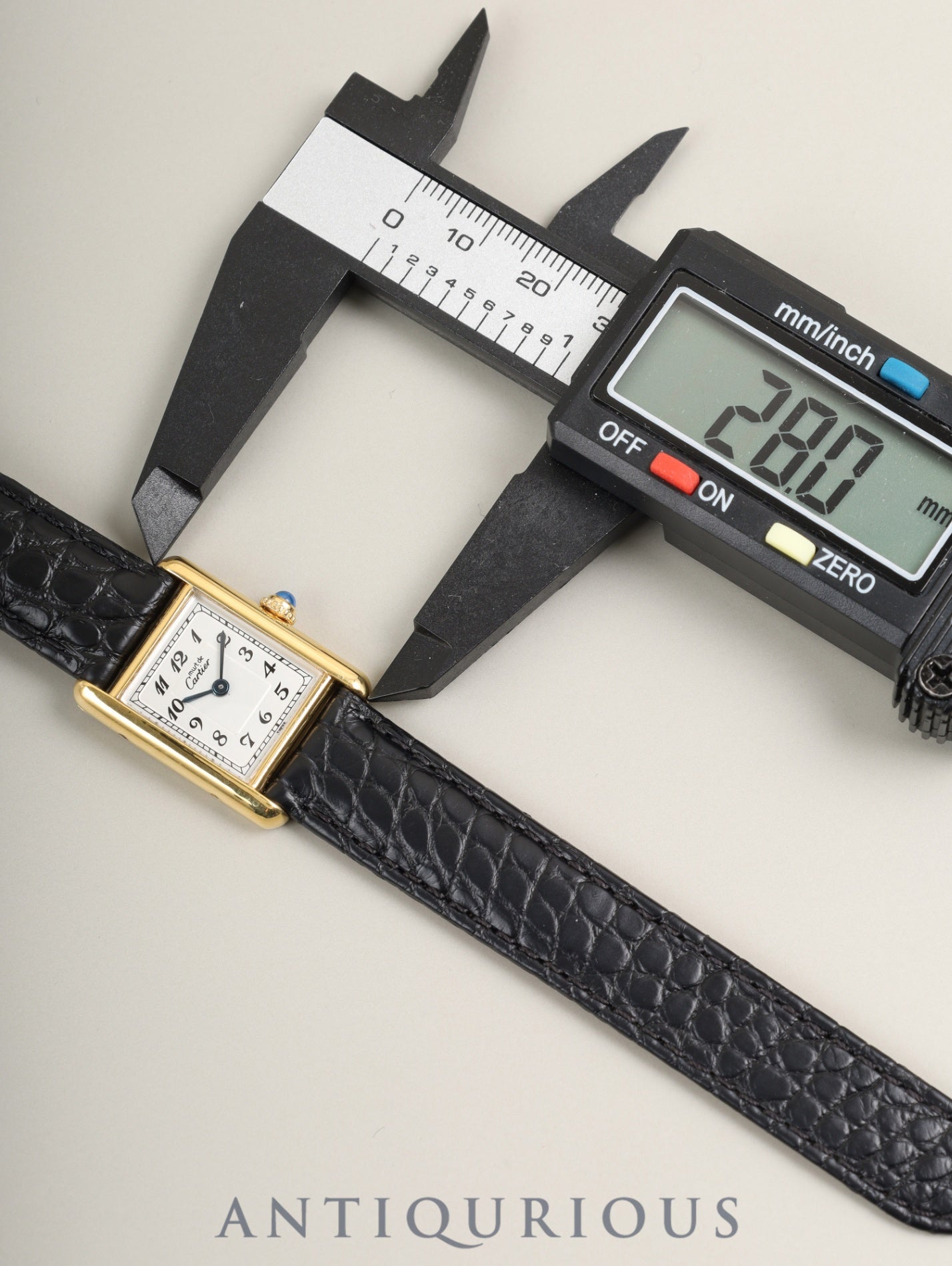 Cartier Must Tank SM 5057001 Quartz Cal.057 SV925 Leather strap Original D-buckle (GP) Arabic numeral dial (SWISS marking) Overhauled and newly polished
