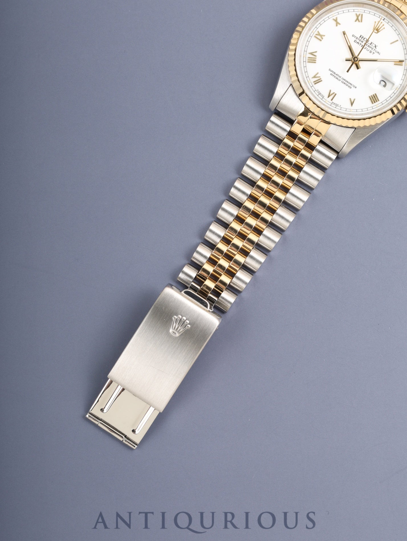 ロレックス デイトジャスト 16233 自動巻き Cal.3135 SS/YG SS/YG ホワイトローマン文字盤 S番台（1993年）保証書（1994年） オーバーホール済み