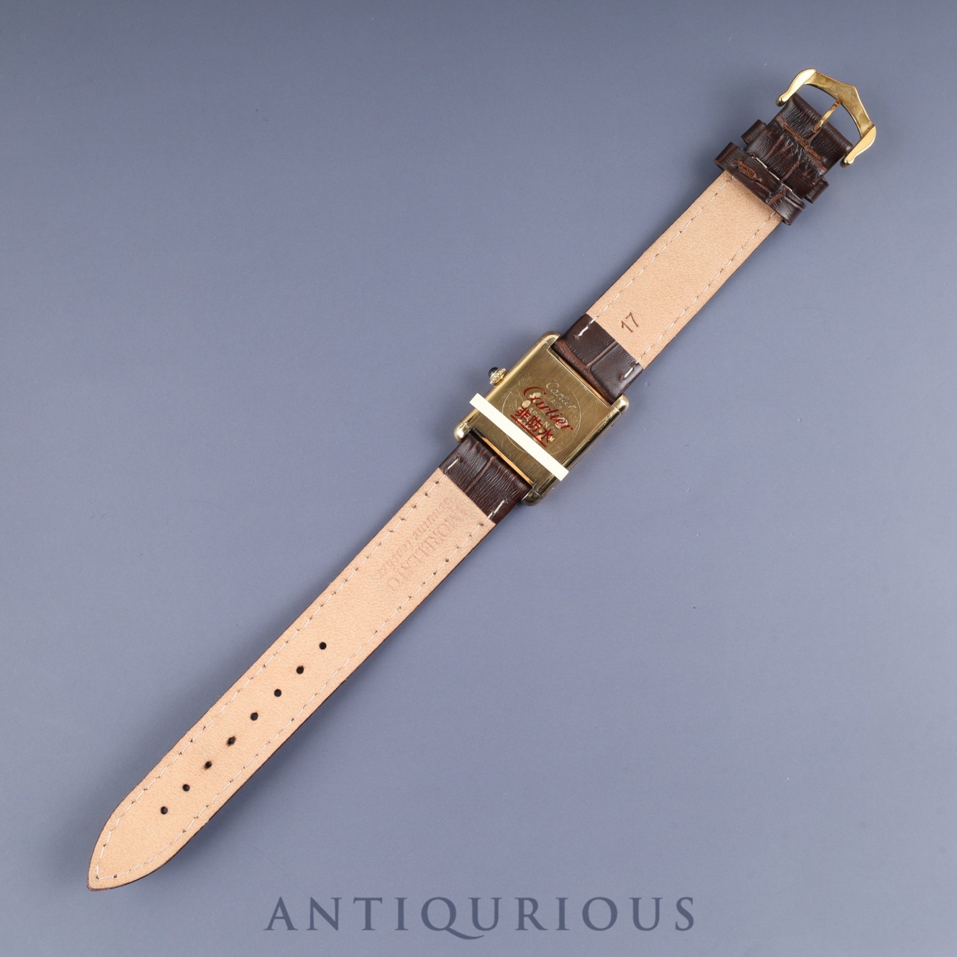 カルティエ マストタンク LM 手巻き SV925 革 純正尾錠（GP） アイボリーローマン文字盤 1976年頃～1981年頃 カルティエブティックにてコンプリートサービス済み