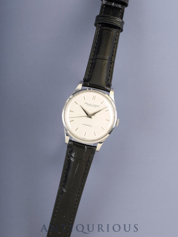 IWC オールドインター ラウンド 自動巻き Cal.C.853 SS 革 社外ピンバックル（SS）シルバー文字盤 オーバーホール済み アイダブリュシー
